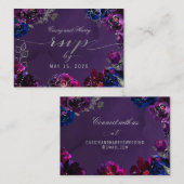 Amethyst Sapphire Jewel Tone Online RSVP Karte (Vorne/Hinten)