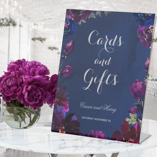 Amethyst Sapphire Navy Jewel Tone Cards & Gifts Sockelschild