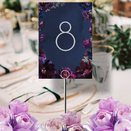 Amethyst Sapphire Navy Jewel Tone Hochzeit Floatin Tischnummer