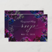 Amethyst Sapphire Ombr Jewel Tone Meal Choice UAWG RSVP Karte (Vorne/Hinten)