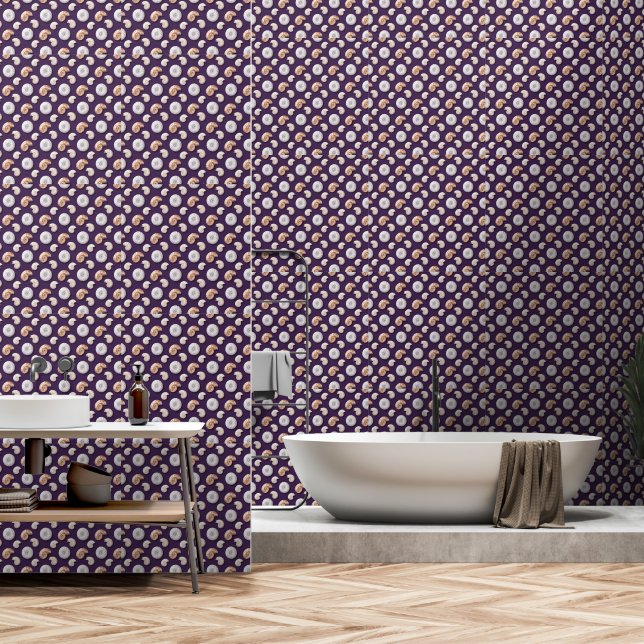 Amethyst-Schalen-Mirage  Tapete (Badezimmer)