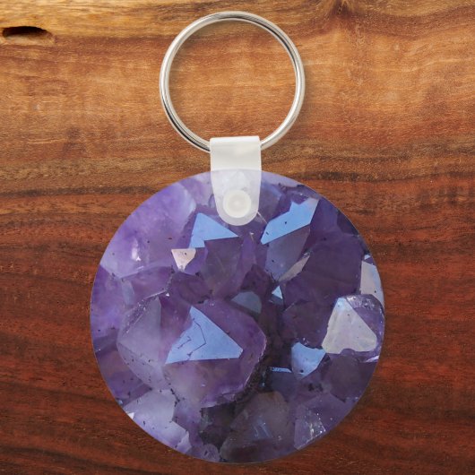 Amethyst Schlüsselanhänger (Vorderseite)