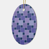 Amethyst Square Keramik Ornament (Links)