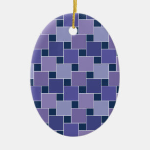Amethyst Square Keramik Ornament