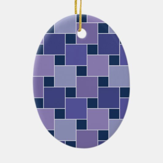 Amethyst Square Keramik Ornament (Hinten)