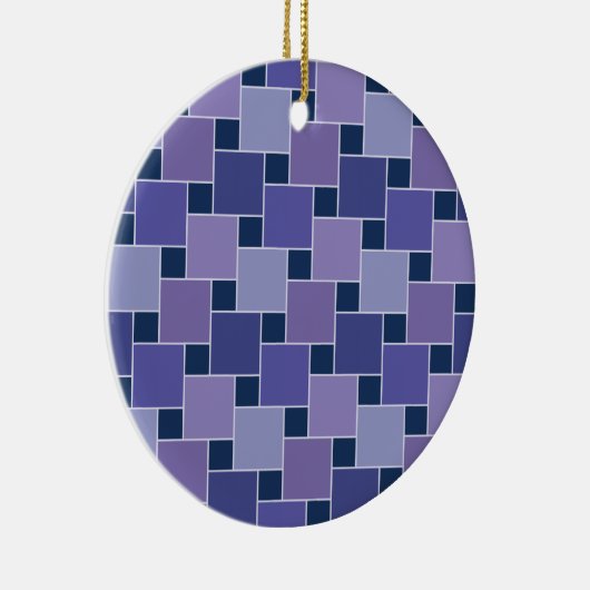 Amethyst Square Keramik Ornament (Rechts)
