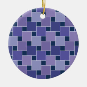 Amethyst Square Keramik Ornament