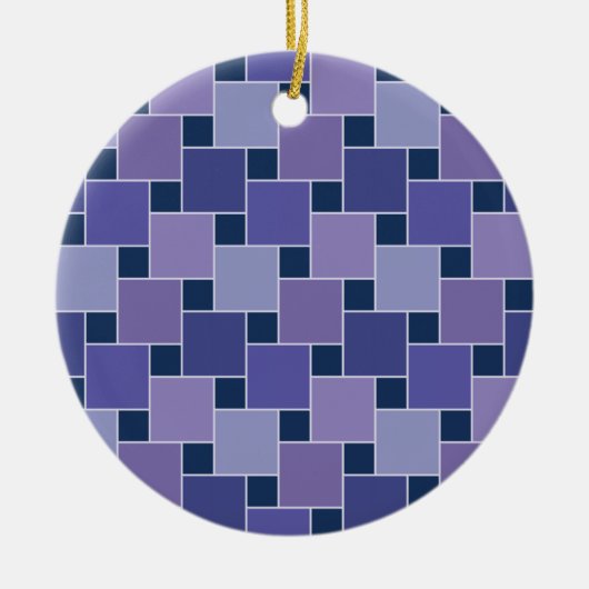 Amethyst Square Keramik Ornament (Vorne)