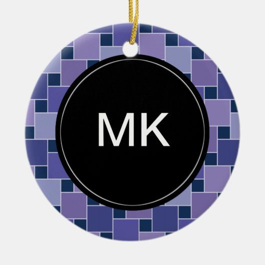 Amethyst Square Keramikornament (Vorne)