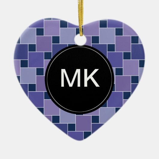 Amethyst Square Keramikornament (Vorne)