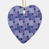 Amethyst Square Keramikornament (Links)