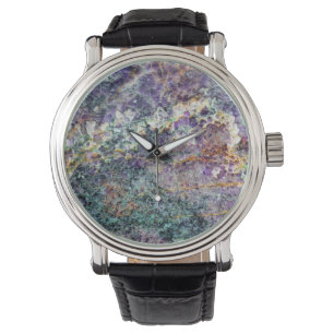 Amethyst-Stein Textur Muster Gestein Edelstein Min Armbanduhr