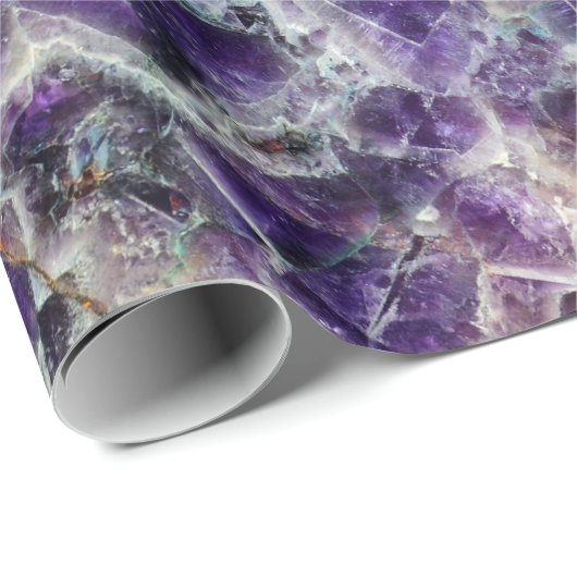 Amethyst-Stein Textur Muster Gestein Edelstein Min Geschenkpapier (Rolleneckpunkt)