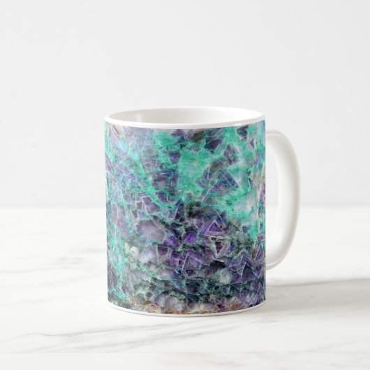 Amethyst-Stein Textur Muster Gestein Edelstein Min Kaffeetasse (VorderseiteRechts)