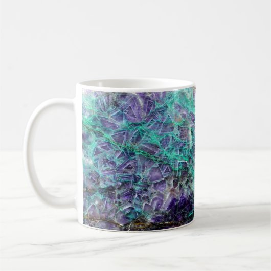 Amethyst-Stein Textur Muster Gestein Edelstein Min Kaffeetasse (Links)