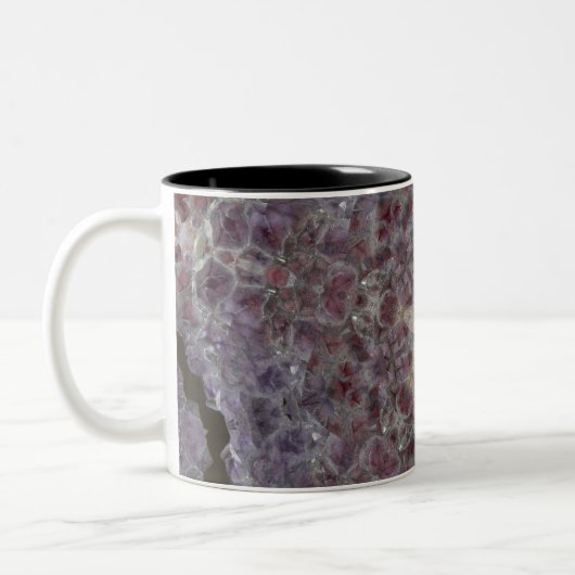 Amethyst Stern geode Zweifarbige Tasse (Links)