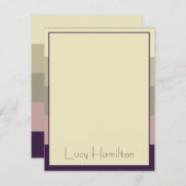 Amethyst Storm Stripes Personalisiert Mitteilungskarte (Vorne/Hinten)