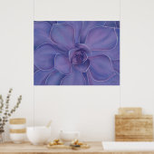 Amethyst Succulent Print | Purple Botanical Art Poster (Küche)