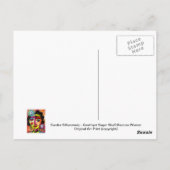 Amethyst Sugar Skull Mexikanische Frau Postkarte (Rückseite)