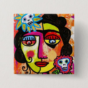 Amethyst Sugar Sull Frida von SilberZweigArts Button