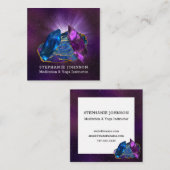 Amethyst, Tanzanit und Gilded Agate Quadratische Visitenkarte (Vorne/Hinten)