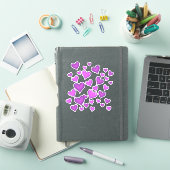 Amethyst tanzende Herzen Aufkleber (iPad Hülle)