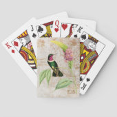 Amethyst Throated Sun-Engels-Kolibri Spielkarten (Rückseite)