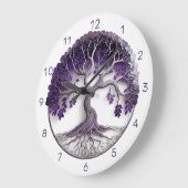 Amethyst Tree of Life Große Wanduhr (Winkel)