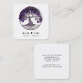 Amethyst Tree of Life Quadratische Visitenkarte (Vorne/Hinten)