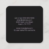 Amethyst Tree of Life Quadratische Visitenkarte (Rückseite)