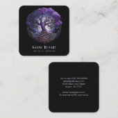 Amethyst Tree of Life Quadratische Visitenkarte (Vorne/Hinten)