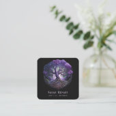 Amethyst Tree of Life Quadratische Visitenkarte (Stehend Vorderseite)