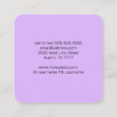 Amethyst Tree of Life Quadratische Visitenkarte (Rückseite)