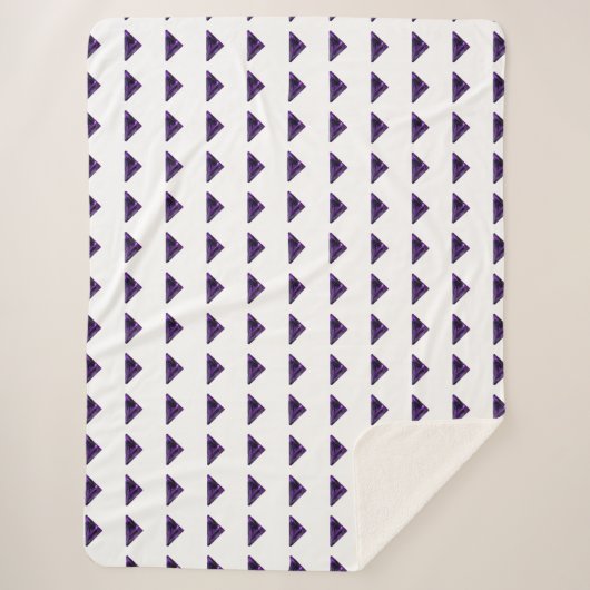 Amethyst Triangle, Februar Birthstone, Lila Sherpadecke (Vorderseite)