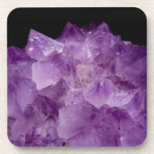 Amethyst Uncut Stones Getränkeuntersetzer (Vorderseite)