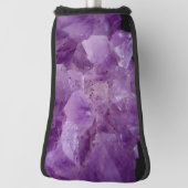 Amethyst Uncut Stones Golf Headcover (Rotieren 90)