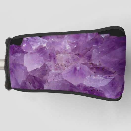 Amethyst Uncut Stones Golf Headcover (Vorderseite)