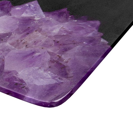 Amethyst Uncut Stones Schneidebrett (Ecke)