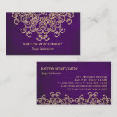 Amethyst und GoldMandala Visitenkarte (Vorne/Hinten)