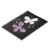 Amethyst- und Goldschmetterlinge Notizblock (Linke Seite)