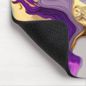 Amethyst- und Rosé-Marmor mit flüssigem Gold Mousepad (Ecke)