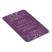 Amethyst und Silber Gipskraut Save the Date Magnet (Rechte Seite)