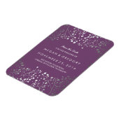 Amethyst und Silber Gipskraut Save the Date Magnet (Linke Seite)