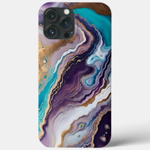 Amethyst und Türkis Abstrakt Case-Mate iPhone Hülle