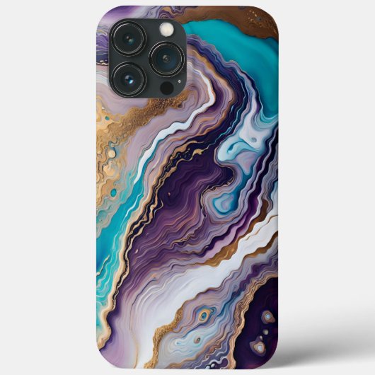 Amethyst und Türkis Abstrakt Case-Mate iPhone Hülle (Rückseite)