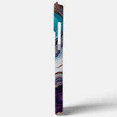 Amethyst und Türkis Abstrakt Case-Mate iPhone Hülle (Rückseite / Links)