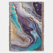 Amethyst und Türkis Abstrakt Decke (Vorderseite Vertikal)