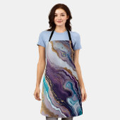 Amethyst und Türkis Abstrakt Schürze (Getragen)