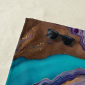Amethyst und Türkis Abstrakt Strandtuch (Beispiel)