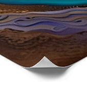 Amethyst und Türkis und Gold Abstrakt Poster (Ecke)